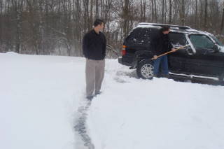 Shoveling out the car.......